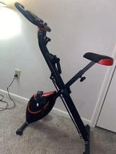 NexHT  X-Magnetic Exercises Bike Magnetic ￼Foldaway Black & Red