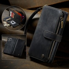Leather Multi Capacity Wallet Phone Case Cover For iPhone 17 Pro Max/13/14/15/16