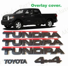 OVERLAY Matte black Door Rear Tailgate Tundra 4X4 Toyota Emblem 2007-2013 Tundra