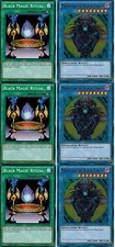 3x MAGICIAN OF BLACK CHAOS Ultra  3x BLACK MAGIC RITUAL 6-CARD SET YGLD YUGIOH