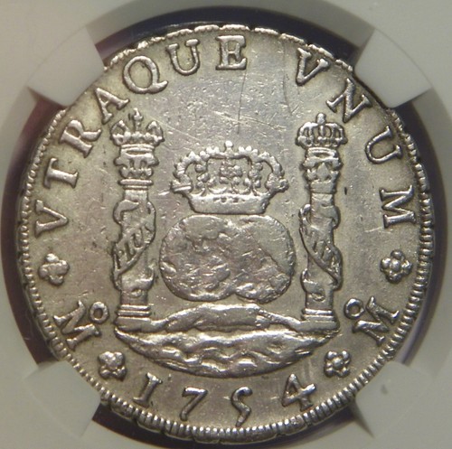1754 MM/MF 8 Reales NGC XF (surface hairlines) - Picture 2 of 4