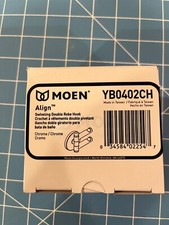 Moen YB0402CH Align Swiveling Double Robe Hook Bathroom Hardware Chrome