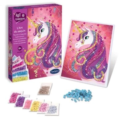 SENTOSPHÈRE Sentosphere Paillettes Art Craft Kit per Bambini 8 Anni +