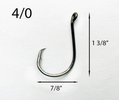 PACK OF 50 Size 4/0 TACKLEWORKS Offset Circle Fishing Hooks 7384