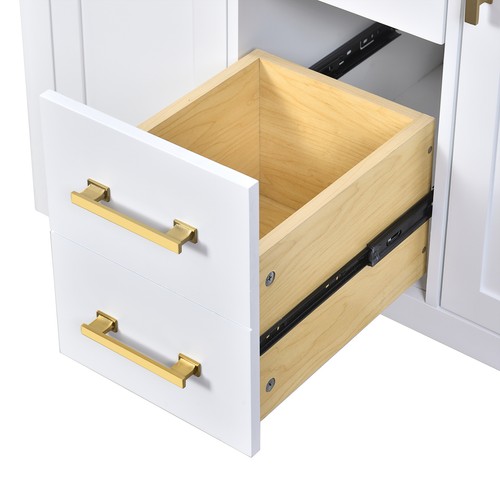 36'' Bathroon Vanity w/Ceramic Sink Combo Set,Modern Bathroom Cabinet w/4 Drawer - Picture 11 of 12