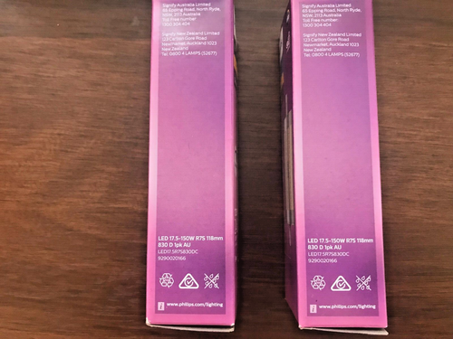 2 x Philips LED 17.5W = 150W 2460 Lumen R7S Warm White Dimmable Light 15000 hrs - Picture 2 of 4