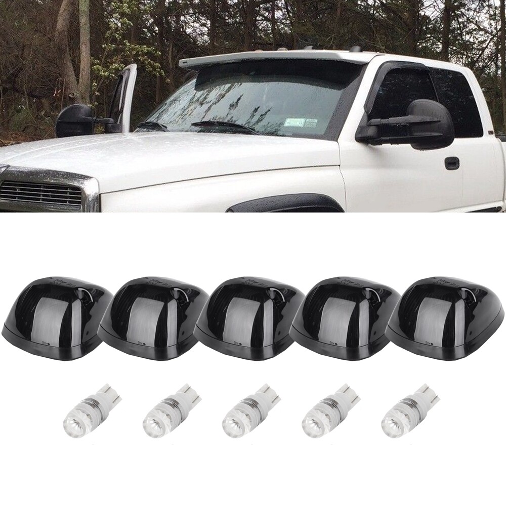 Smoke T10 LED Cab Marker Light Covers for Dodge Ford Trucks