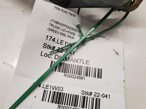 Lexus LS430 Base, Trunk Lid Hinge Pair, 01-06, Green, 64520-50030 | 64510-50030 - Picture 4 of 12