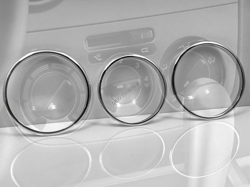 Per Peugeot Bipper 2007- Alluminio Anello Ventilazione Anelli Cromati 3 pezzi - Picture 2 of 8