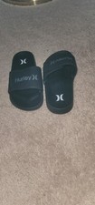 Black Hurley slides Little boys size 13c