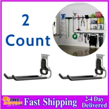 Rubbermaid FastTrack Garage Storage Wall Mounted Multi-Purpose Hooks, 2 Count