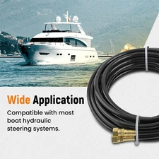 2X Steering Hoses Kit 20ft Hydraulic For Outboard SeaStar Boat Teleflex Baystar