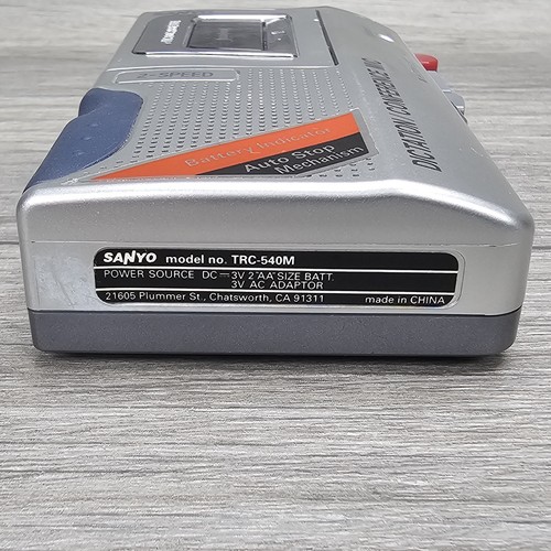 Sanyo TRC-540M Handheld Microcassette Voice Recorder Tested - Picture 6 of 7