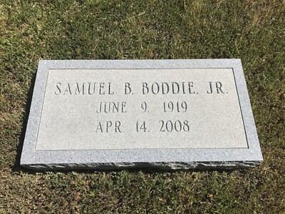 24  x 12  x 4  Gray Granite Flat Headstone Marker With Engraving