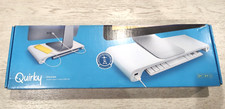 Quirky Space Bar Monitor Stand 6-Port USB Hub Desk Organizer -White