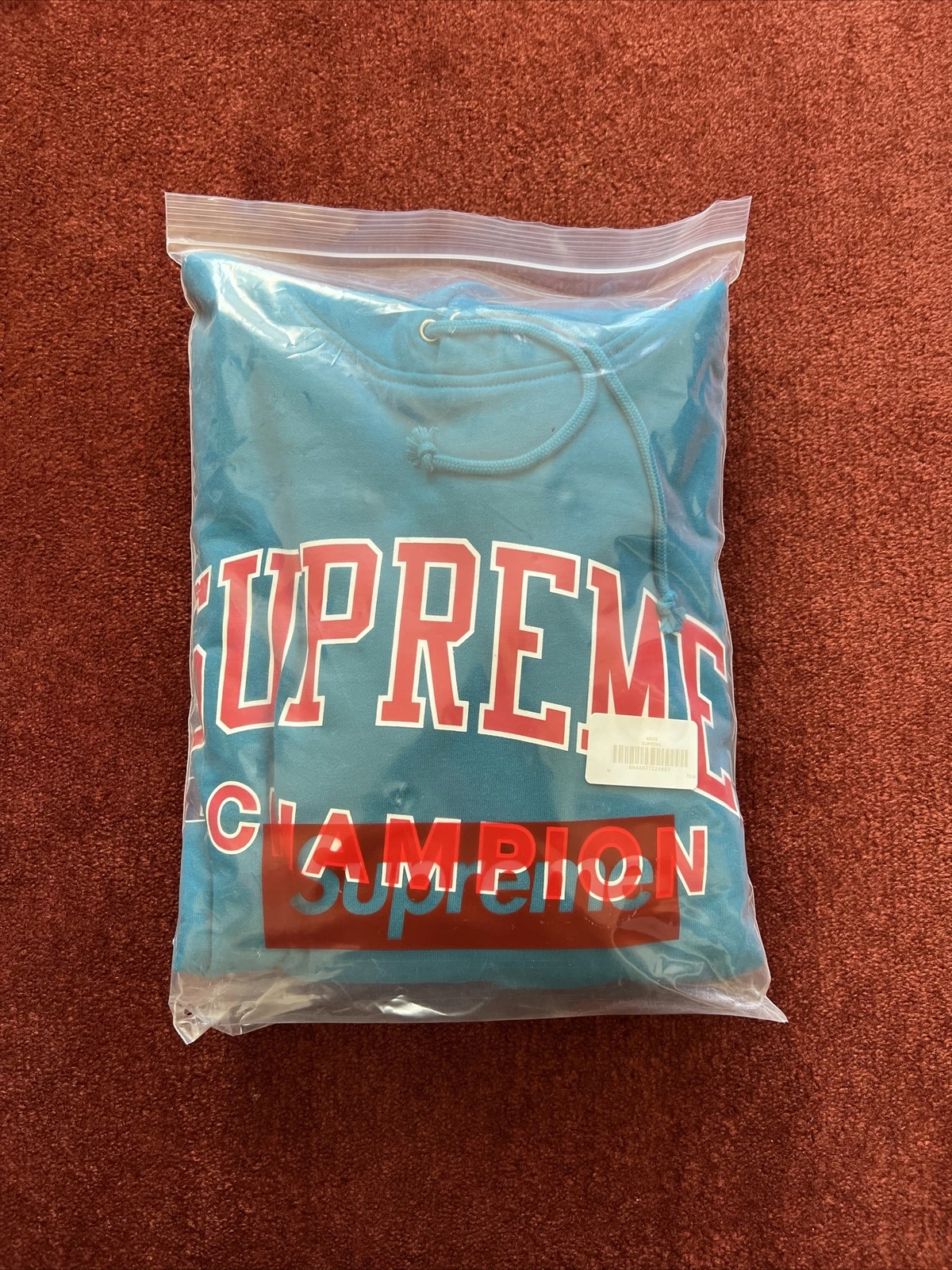 Sweat shirt à capuche Supreme Champion SS17 sarcelle taille M