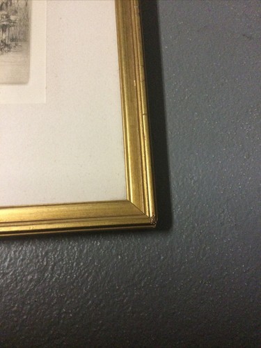 "Grabado vintage enmarcado pequeño de William Walcott ""Hollyrood""" - Imagen 5 de 9