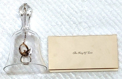 1978 HALLMARK LITTLE GALLERY CRYSTAL ''THE RING OF LOVE BELL''  w/orig. card
