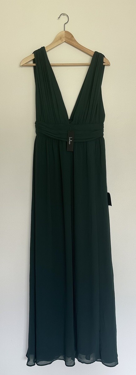 heavenly hues forest green maxi dress Lulus Heavenly Hues Forest Green Maxi Dress NWT Medium