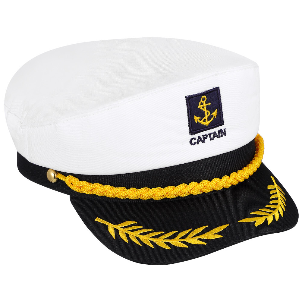 Adult Yacht Boat Ship Sailor Captain Costume Party Hat Cap Navy