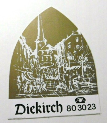 Souvenir-Aufkleber Diekirch Nordstad Luxemburg Sauer Ardennen Ösling 80er