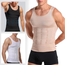 Men's Compression Shirt Slimming Body Shaper Vest Workout Tank Top Underwear