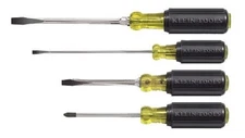Klein Tools 85105 Screwdriver Set, Slotted and Phillips, 4-Piece