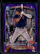 2025 Bowman Jose Pirela Chrome Purple Raywave Refractor 1st #/250 Guardians