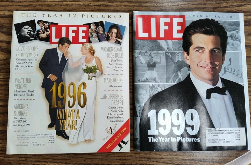 Life Magazine Jan 1997 & 2000 ~ Year in Pictures '96 & '99 - John F Kennedy Jr.
