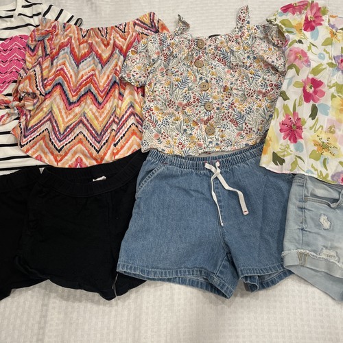 Girls Short Sleeve/ Shorts Combo Sets-(4)- Size 7/8 - Picture 3 of 12