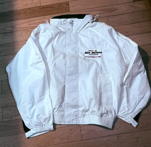 Porsche Team Dick Barbour Motorsport Racing Jacket White NEW Large - product listing photo