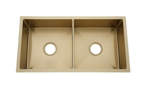 2023 Burnished Brass Gold stainless steel 304 double bowl kitchen sink - Picture 2 of 8