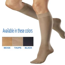 VenoSoft Microfiber Below Knee Highs 30-40mmHg (Black) X-Large