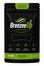 BreezeeUp Nasal Strips Pack 30 Count Drug-Free Black for Snoring