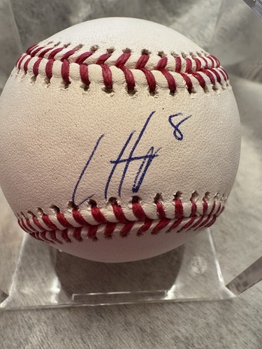 Ian Happ Cubs Autographed Signed Baseball Chicago Cubs Star MLB Outfield