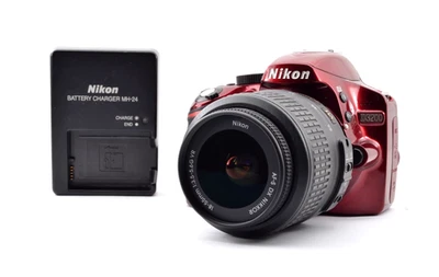 【Mejor Como Nuevo】 Cámara SLR Digital Nikon D3200 Roja 24.2MP + AF-S 18-55mm ... - Imagen 1 de 4