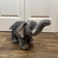 Aurora Destination Nation Gray Elephant Plush Stuffed Animal 17 Realistic Toy