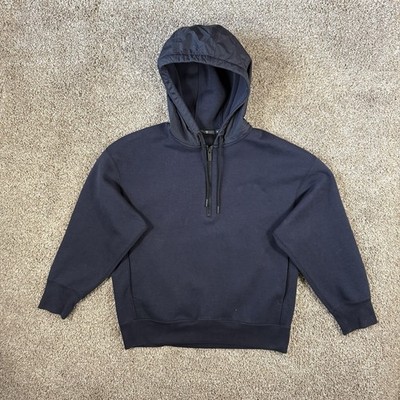 Uniqlo X Jil Sander Herren Hoodie Medium M Quarter Zip, Navy Blau Dry Sweat