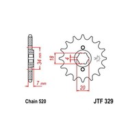 Honda CA Rebel (JC24) (JC26) France 125 Stahl Ritzel 520 Z 13 1995-2000