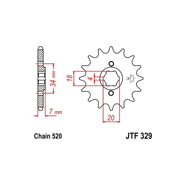 Honda CA Rebel (JC24) (JC26) France 125 Stahl Ritzel 520 Z 13 1995-2000-image