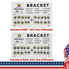 10Pack Dental Orthodontic Brackets Braces Standard Roth MBT Slot.022 3-4-5 Hooks