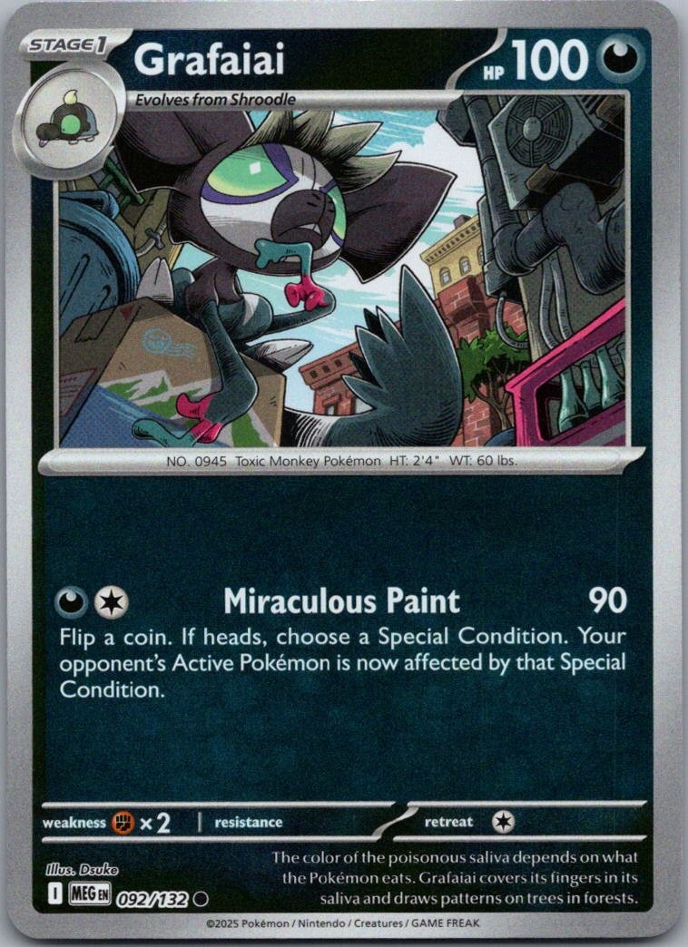 Grafaiai Common ME01: Mega Evolution 092/132 NM