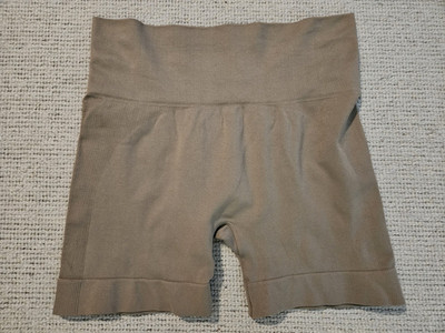 Set Active Scuptflex Bike Shorts Tan Beige XL - Workout High Rise Compression