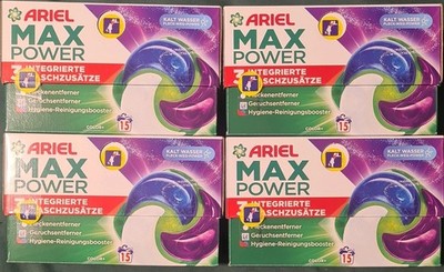 4x Ariel Max Power Color Pods Color+ 4 x 15 WL = 60 Waschladungen Waschmittel 