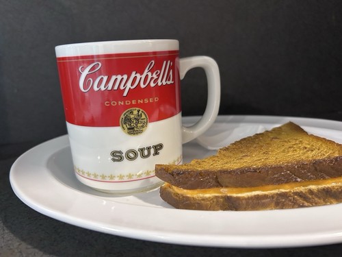 Pop Art 1998 Campbells Soup Grilled Cheese Faux Food Sculpture Signed New Read - Picture 2 of 15