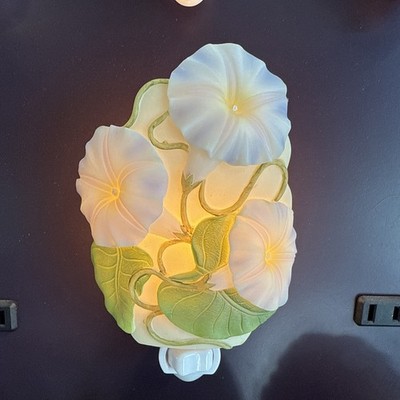 Ibis and Orchid Design Morning Glory Night Light New In Box Rare
