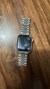 Apple Watch SE 2022 44mm silber I Displayschaden I funktionsfähig I Jubileeband