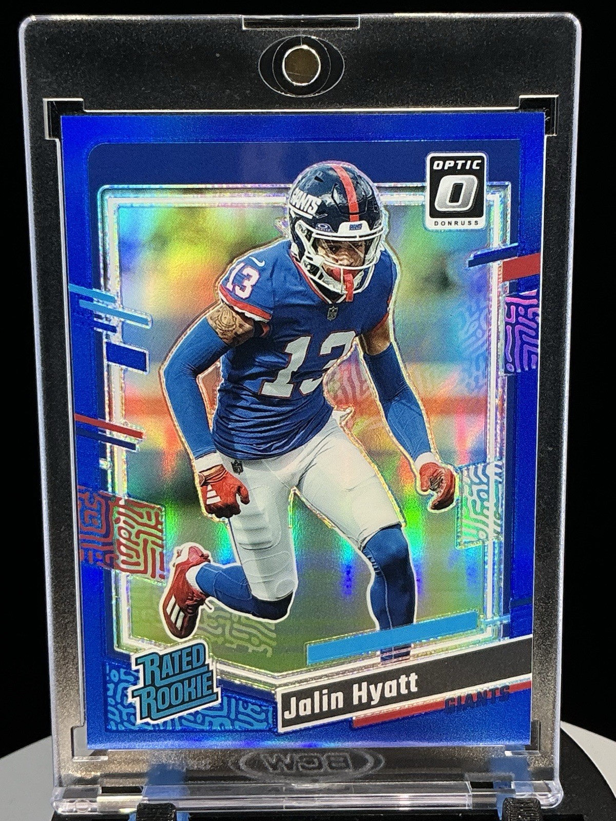 2023 Donruss Optic Jalin Hyatt Blue Prizm Rated Rookie /199 New York Giants #279