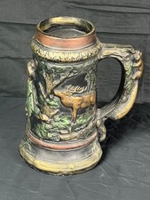 German Beer Stein w/ Hunting Scene Hunter / D...