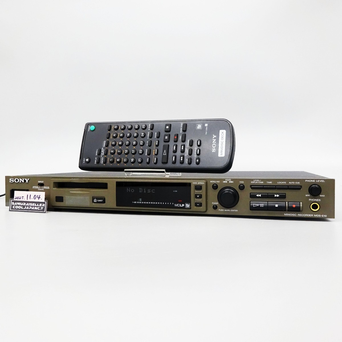 SONY ミニディスクレコーダー MDS-E10 SONY MDS-E10.ミニディスクレコーダー JSONY MDS-E10 MDレコーダー
